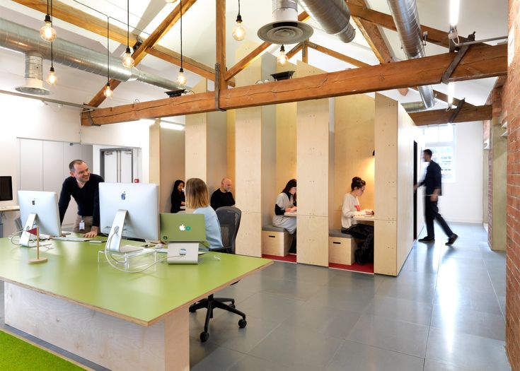Open workplace with collaborative seating